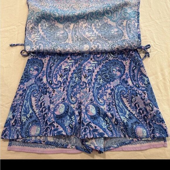 Lilly Pulitzer Hello Sunshine Donna Romper Purple Paisley Sleeveless Size‎ 2 - Picture 11 of 12